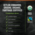 16 Oz, Frontier Co-op Organic Ceylon Cinnamon, Ground, Fairtrade Certified, Bulk Bag - "True Cinnamon" for Scones