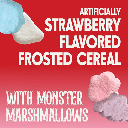 General Mills 9.6 oz Franken Berry Cereal with Monster Marshmallows, Kids Breakfast Cereal, Limited Edition, Made