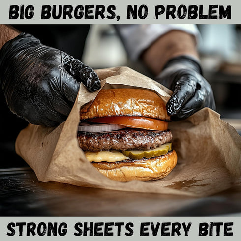 12" 12", Deli Paper Sheets Grease-Resistant, Food-Safe, Non-Stick Wraps for Burgers, Sandwiches, BBQ, Cookies