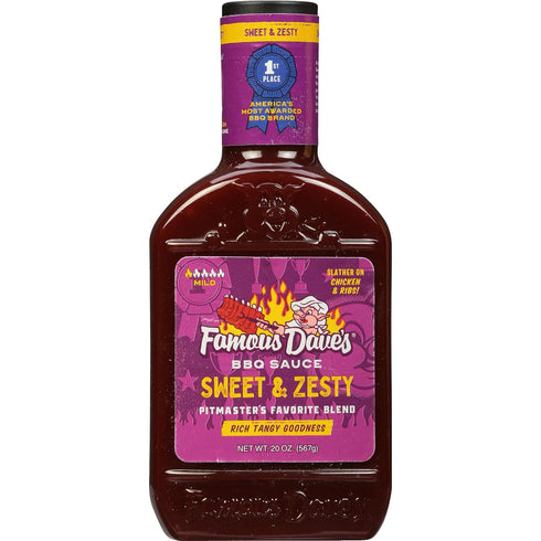2 (40 oz.) Famous Dave's - pck, Sweet & Zesty BBQ Sauce