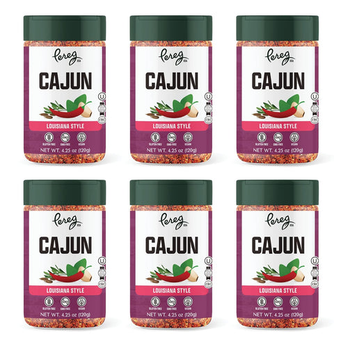 Pereg Cajun Spice Seasoning (4.25 Oz x 6 Pack) - Gourmet Spice