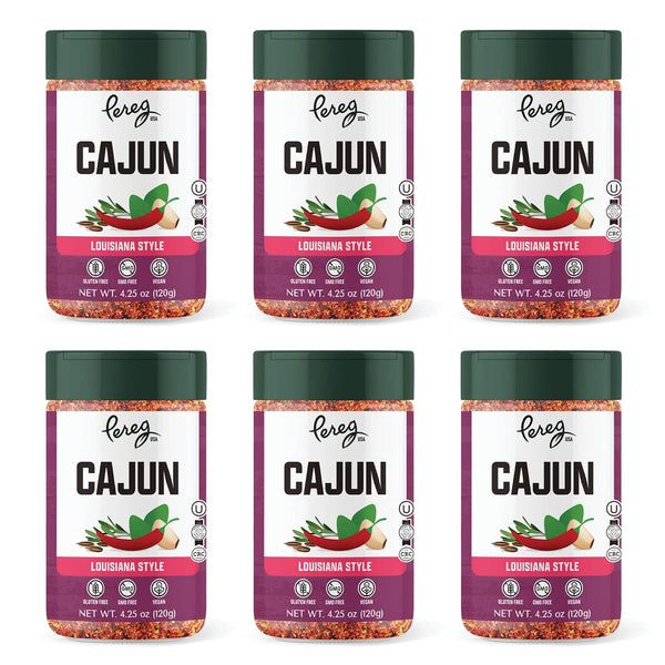 Pereg Cajun Spice Seasoning (4.25 Oz x 6 Pack) - Gourmet Spice