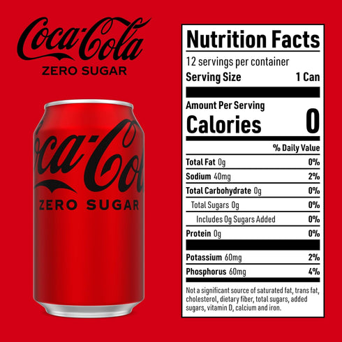 12 oz, 12 Pack Coca-Cola Zero, fl