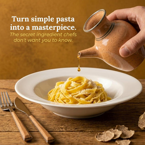 8.4 oz (250 ml), Terre di Tartufo White Truffle Oil, fl Italian Truffle Olive Oil, Gourmet Finishing Oil, Infused Olive