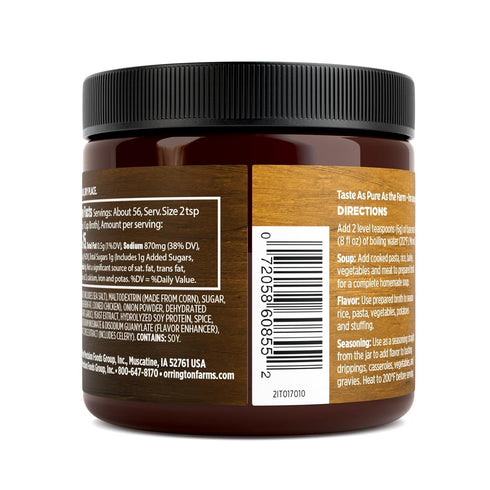 Orrington Farms Chicken Flavored Broth Base & Seasoning, 12 oz Jar, Ready-To-Use