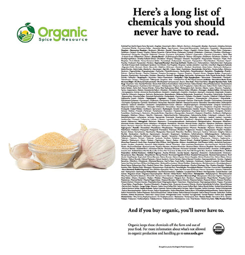 SHOPOSR Organic Garlic Powder | 8 oz (226g) | 100% Raw and Natural | USDA Organic & Non-GMO | Resealable Kraft Bag |