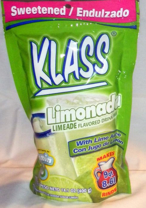 Klass Drink Mix Limonada - Limeade Flavor Aguas Frescas Makes 9QT From Mexico