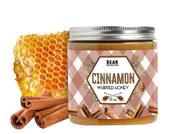 Bear Necessities Cinnamon Whipped Honey Pure Raw Michigan Creamed Honey Made with