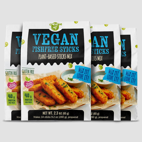 Creative Pea Fish-Style Mix | 4-Pack Makes ~1 kg | Shelf-Stable Vegan