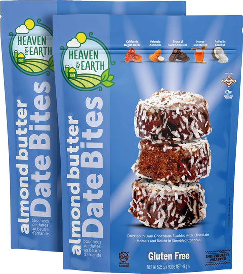 Heaven & Earth Gluten Free Chocolate Covered Almond Butter Date Bite Truffles