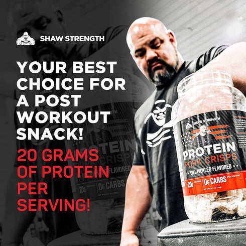 8Oz) Ol' Uncle Porkers Shaw Strength Protein Pork Rinds (Dill Pickle, Developed for Worlds Strongest Man Brian Shaw