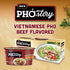 2.3 oz, Chin-Su Pho Story Vietnamese Beef Flavored Instant Noodle Bowl, Ready to Cook