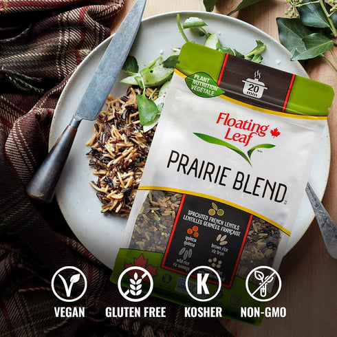 1 Pack 14 x ounces Prairie Blend, Brown Rice, Wild Rice, Hulled Millet, and Sprouted French Lentils and Quinoa, Non