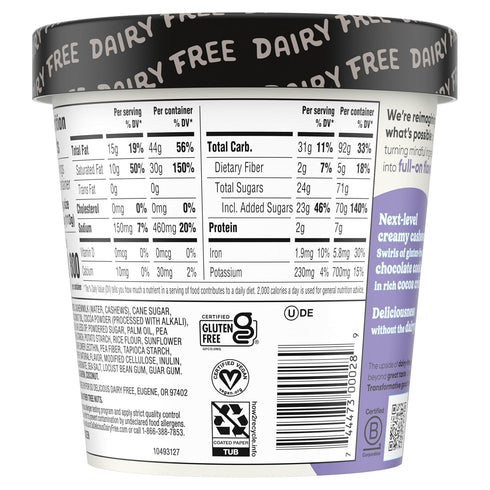 SO DELICIOUS Frozen 1 Dairy Free Cashew Milk Dessert, Chocolate Cookies N Cream, Vegan, Non-GMO Project Verified, Pint