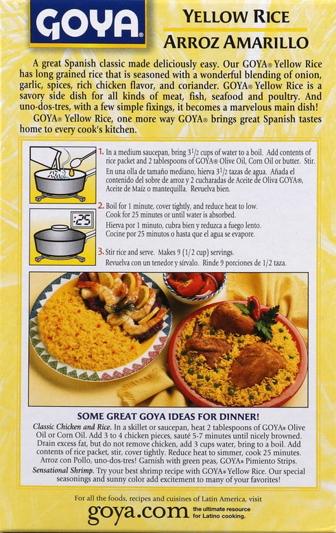 Pack, 14 oz, 2-Pack Goya Yellow Rice Mix Family