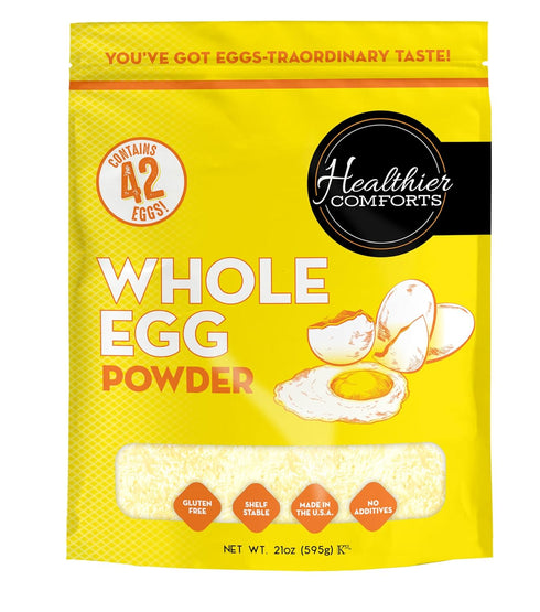 Healthier Comforts Whole Egg Powder | Pure Dried Whole Eggs | Pasteurized,