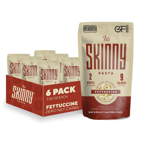 (12-Pack) Its Skinny Fettuccine & Pearl Couscous Bundle Pre-Cooked Konjac Shirataki Noodles, Gluten-Free, Vegan