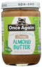 Once Again Creamy Organic Almond Butter No Sugar, Lightly Toasted - Single