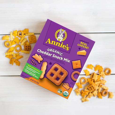 9 oz Annie's Cheddar Snack Mix With Assorted Crackers and Pretzels, Made with Real Cheese