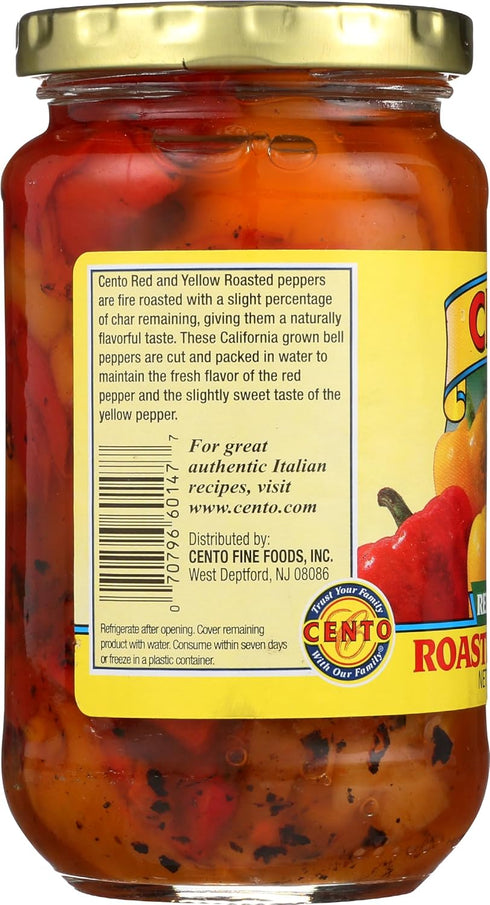 Cento 12 OZ FOODS Peppers Red Yellow Roasted
