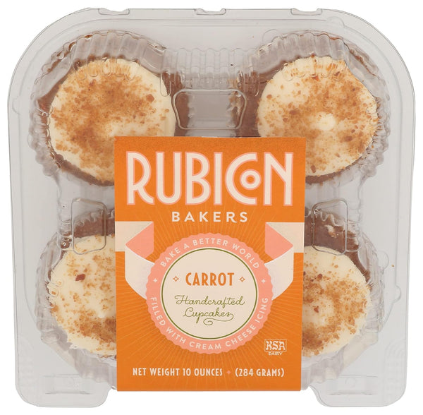 Rubicon Bakery Carrot Cupcake 4 Count, 10 OZ