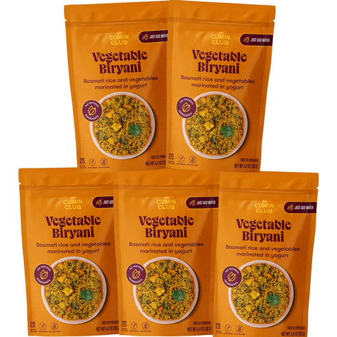 The Cumin Club's Instant Vegetable Biryani Authentic Indian Rice Meal with Aromatic