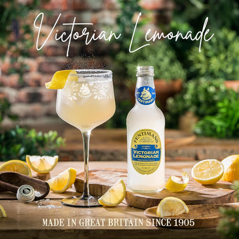 9.3 Oz (Pack 12) Fentimans Sparkling Victorian Lemonade - Lemon Sparkling Water, Great Over Ice or as Mixer, All