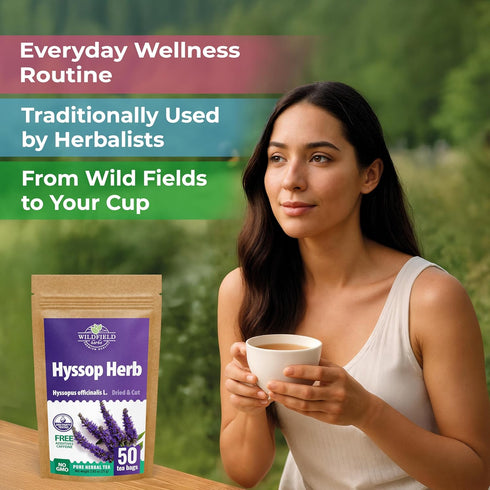 50 50 Count 1.5 Bags Hyssop Dried Herb Hyssop Tea Herbal (Hysspus Officinlis) - g Tea Bag Herb Hyssops Hissop Hysopp