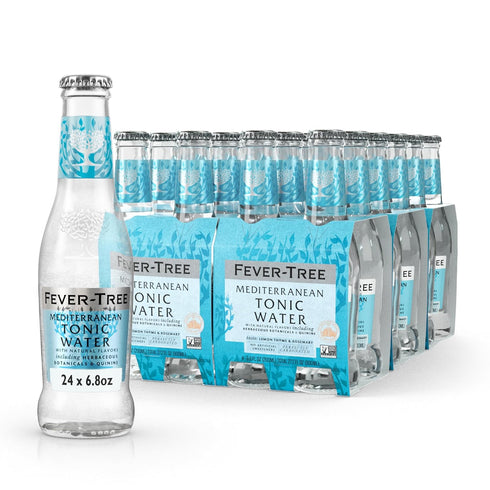 Fever-Tree Mediterranean Tonic Water Premium Mixer for Cocktails and Mocktails, 6.8 fl