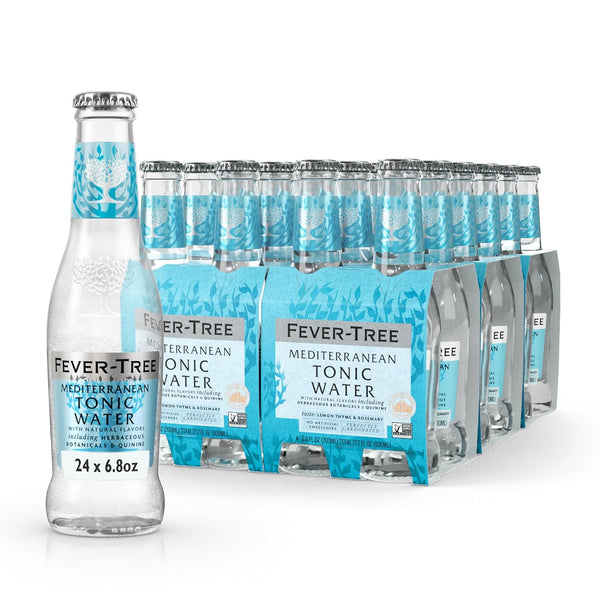 Fever-Tree Mediterranean Tonic Water Premium Mixer for Cocktails and Mocktails, 6.8 fl