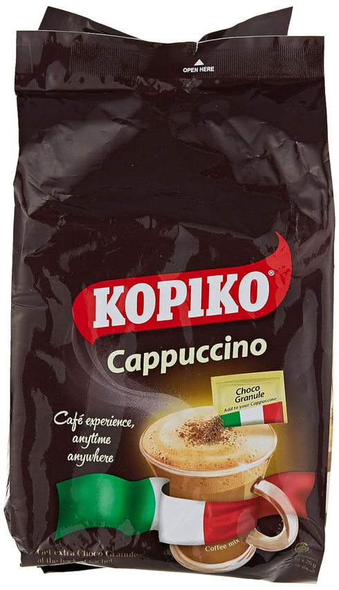 Kopiko Kopiccino with Choco Granule - Instant Cappuccino Coffee, 10 sachets