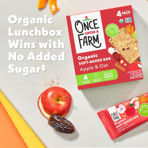 Multipack, 4pk Once Upon a Farm Organic Soft Baked Kids' Bar Apple & Oat