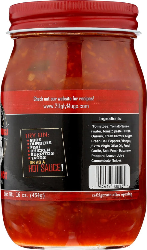 Two Ugly Mugs 16 , Salsa Muggin Hot, Ounce
