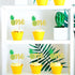 Ercadio 24 Pack Pineapple Cupcake Toppers - Glitter Pineapple 1st Birthday Cupcake Picks for Hawaii Luau Tropical Party