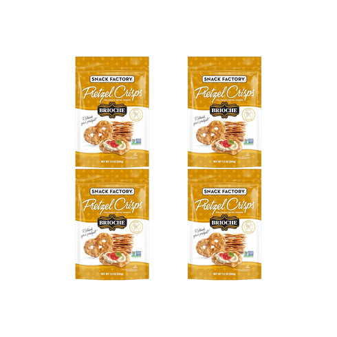 Snack Factory Pretzel Crisps Brioche Pretzel Crackers, 7.2 Oz Bag (Pack of