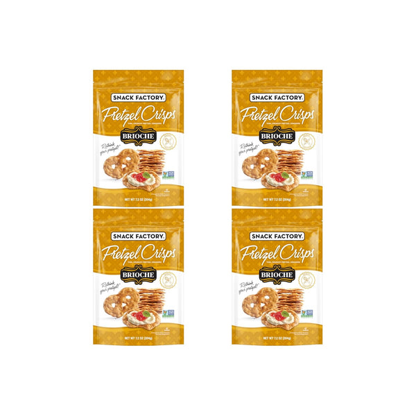 Snack Factory Pretzel Crisps Brioche Pretzel Crackers, 7.2 Oz Bag (Pack of