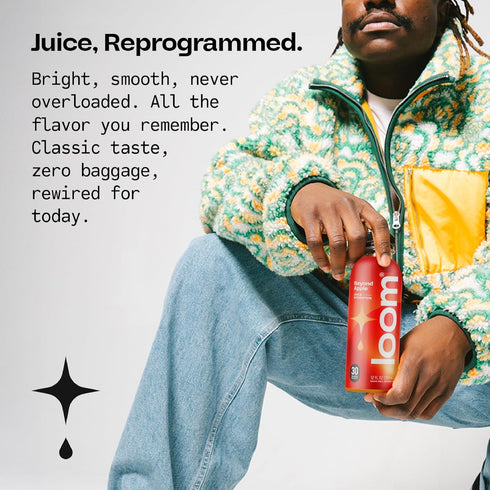 35 12 oz 12 pack Beyond Apple Juice Drinks by Loom, Low Sugar Juice, Real Fruit, No Added Sugar, Healthy Hydration