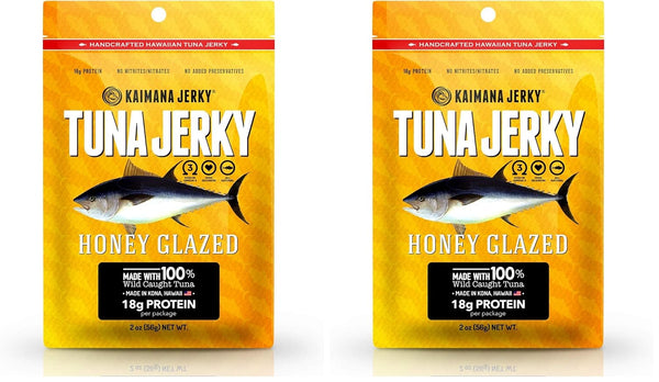 Kaimana Ahi Tuna Jerky Honey Glazed 2 Ounce - Soft and Tasty