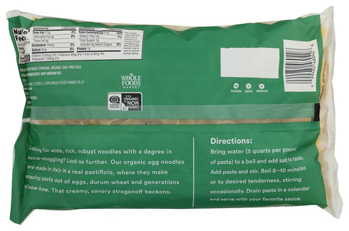 365 16 by Whole Foods Market, Organic Extra Wide Egg Noodles, Ounce