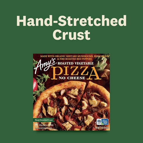 Frozen Size,12 (Pack 1) Amy's Vegan Pizza, Made with Artichoke Hearts and Organic Vegetables, Hand Stretched Crust