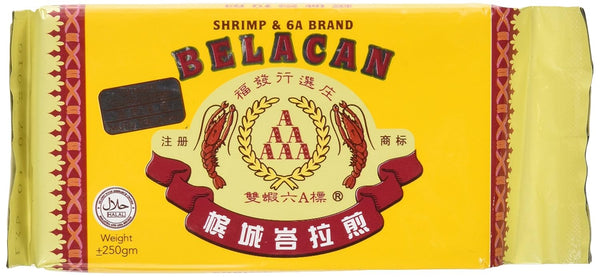 Shrimp & 6A Brand Belacan Shrimp Paste - (250g/8.82oz) Product of Malaysia