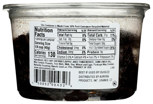 Aurora Natural Products Apple Juice Infused Cherries, 10 Ounce