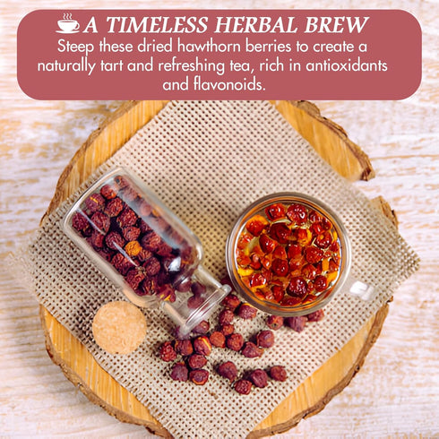 16oz Cure wid Pure Organic Hawthorn Berry Tea | Non-GMO Caffeine-Free Hawthorne Berry Tea | Resealable Eco-Friendly Bag