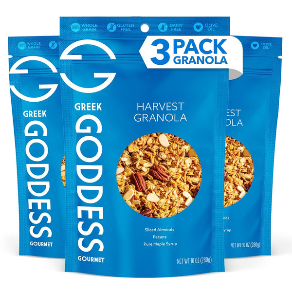 Greek Goddess Gourmet Harvest Granola with Pecans, Almonds, Coconut & Maple Syrup,