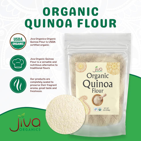 2 LB Jiva Organics Premium Quinoa Flour Bag - Non GMO