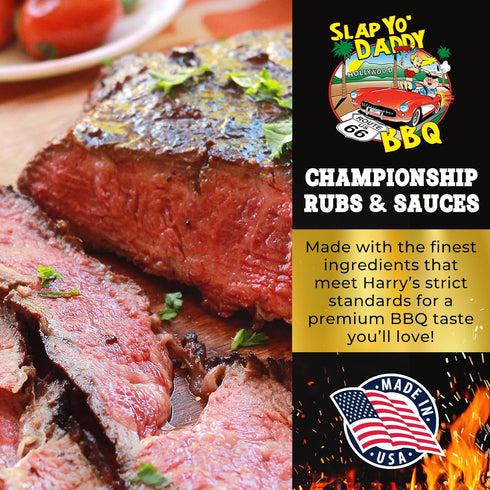 Slap Yo Daddy BBQ Rub Seasoning, California Style, Championship BBQ Rubs for Beef, Pork, Steak, Hamburger, Sausage