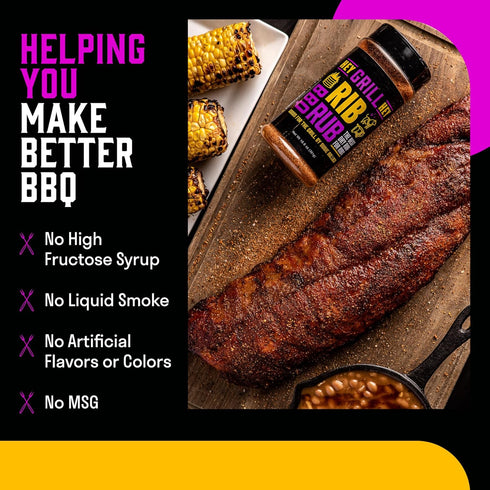 10.4oz Hey Grill Hey | Rib Rub | BBQ Rub | Rib Seasoning | Beef & Pork Seasoning | BBQ Chicken and More | NBBQA Award