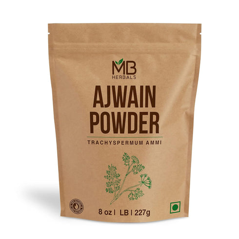MB Herbals Ajwain Powder 8 oz, Gluten Free Carom Seed Powder, Non GMO