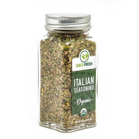 0.53 oz (15g), 100% Geo-Fresh Organic Italian Seasoning, Non-GMO, Kosher, Organic Herbs, Basil, Oregano, Parsley