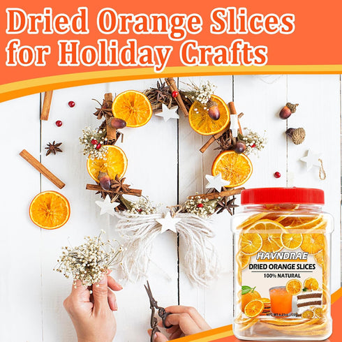 4.23oz Dried Orange Slices, Dehydrated Orange Slices for Cocktail Garnish and Mixology, No Sugar Added Natural Dried